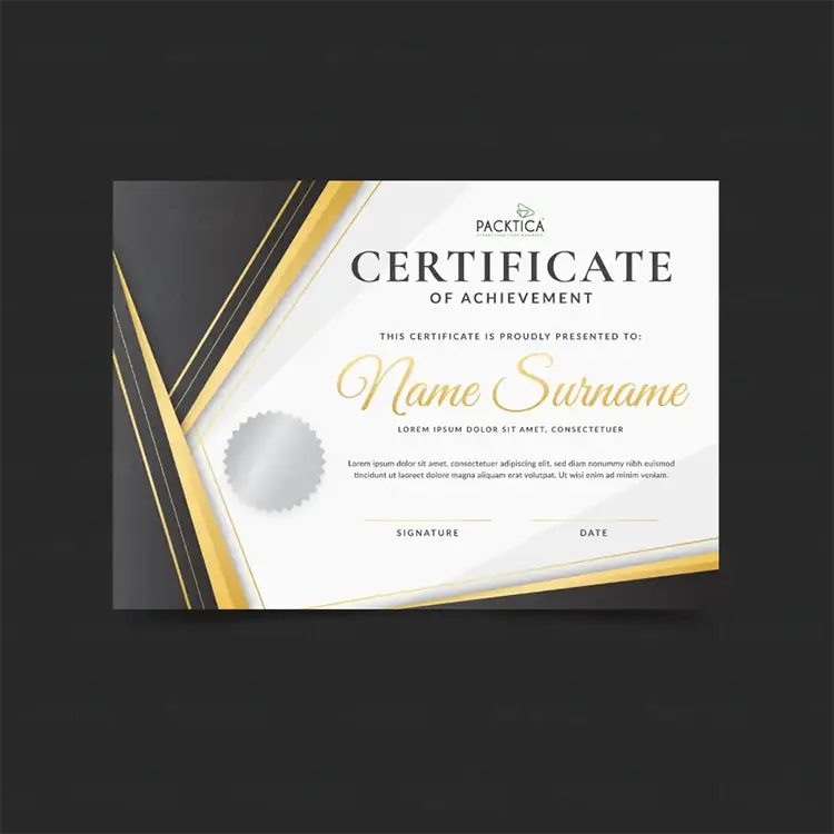 Certificats autocollants